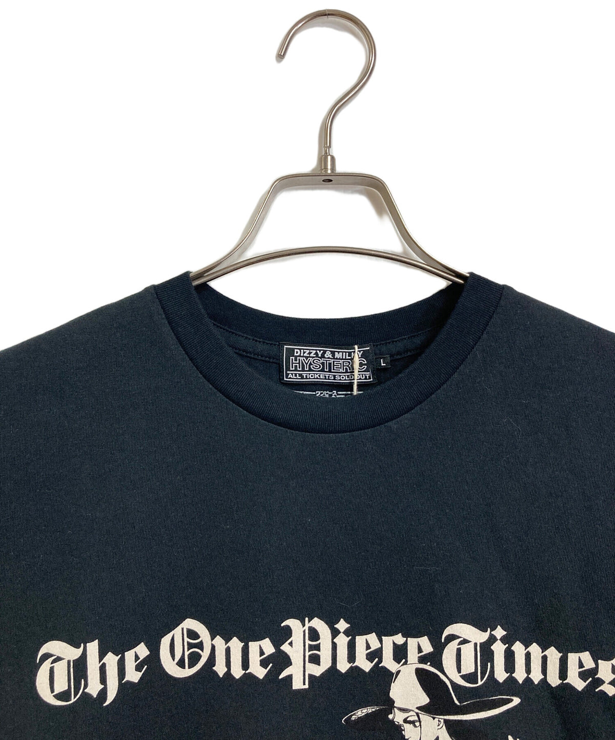 [Pre-owned] Hysteric Glamour Short Sleeve T-shirt NICO ROBIN TIMES NICO ROBIN Short Sleeve Cut and Sewn T-shirt Tee Dress Made in Japan 02253ct13496