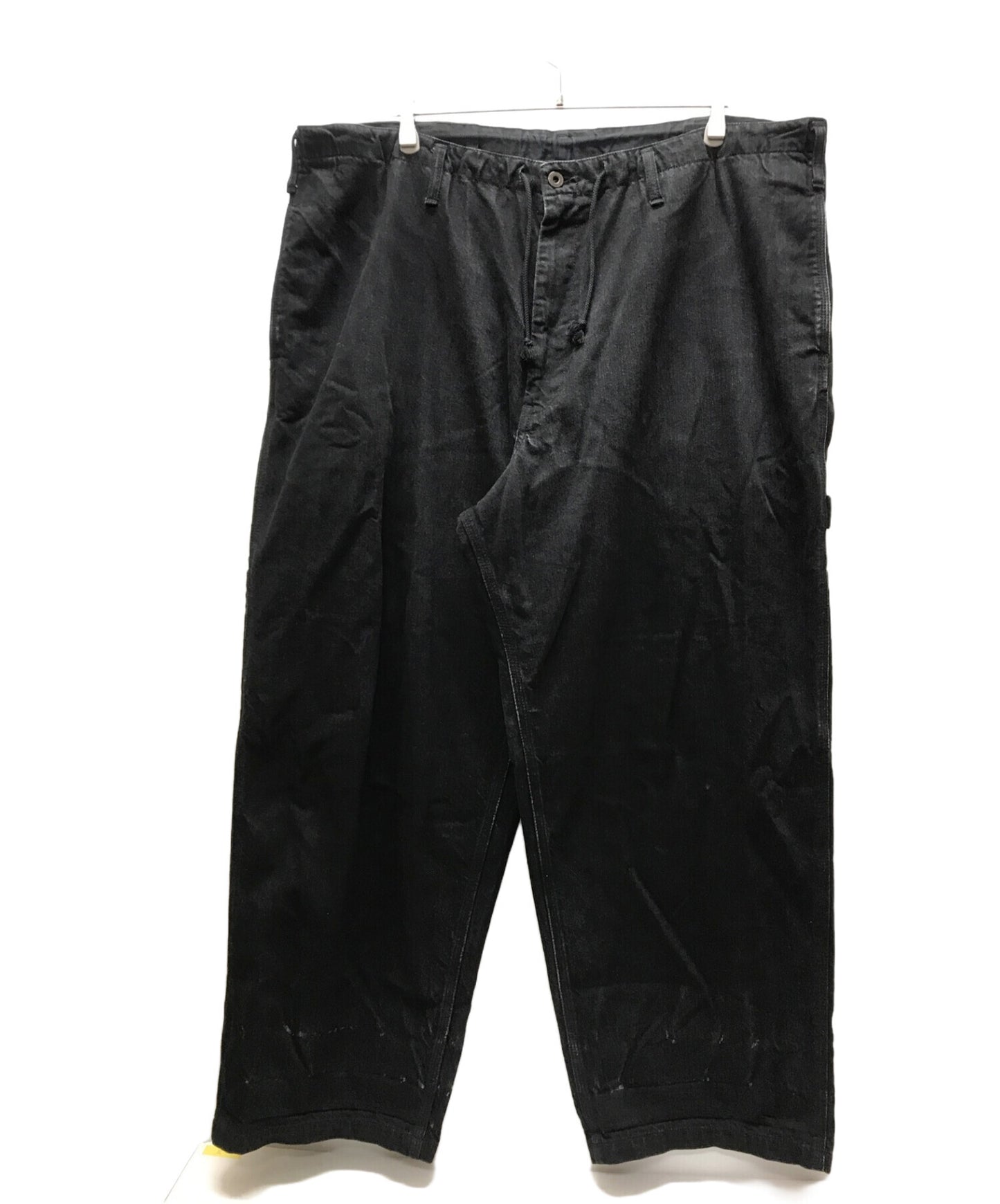 [Pre-owned] BLACK Scandal Yohji Yamamoto BLACK DENIM PAINTER PANTS HE-P95-045