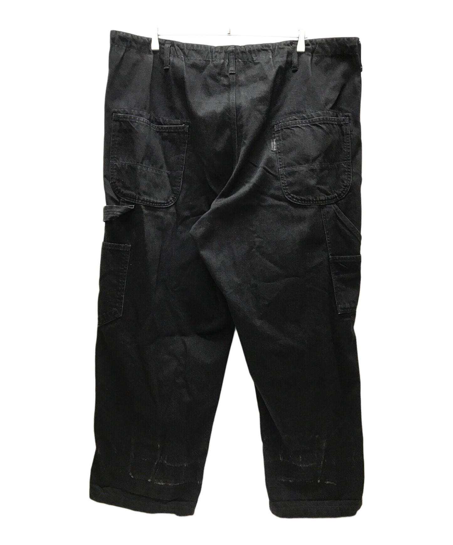 [Pre-owned] BLACK Scandal Yohji Yamamoto BLACK DENIM PAINTER PANTS HE-P95-045