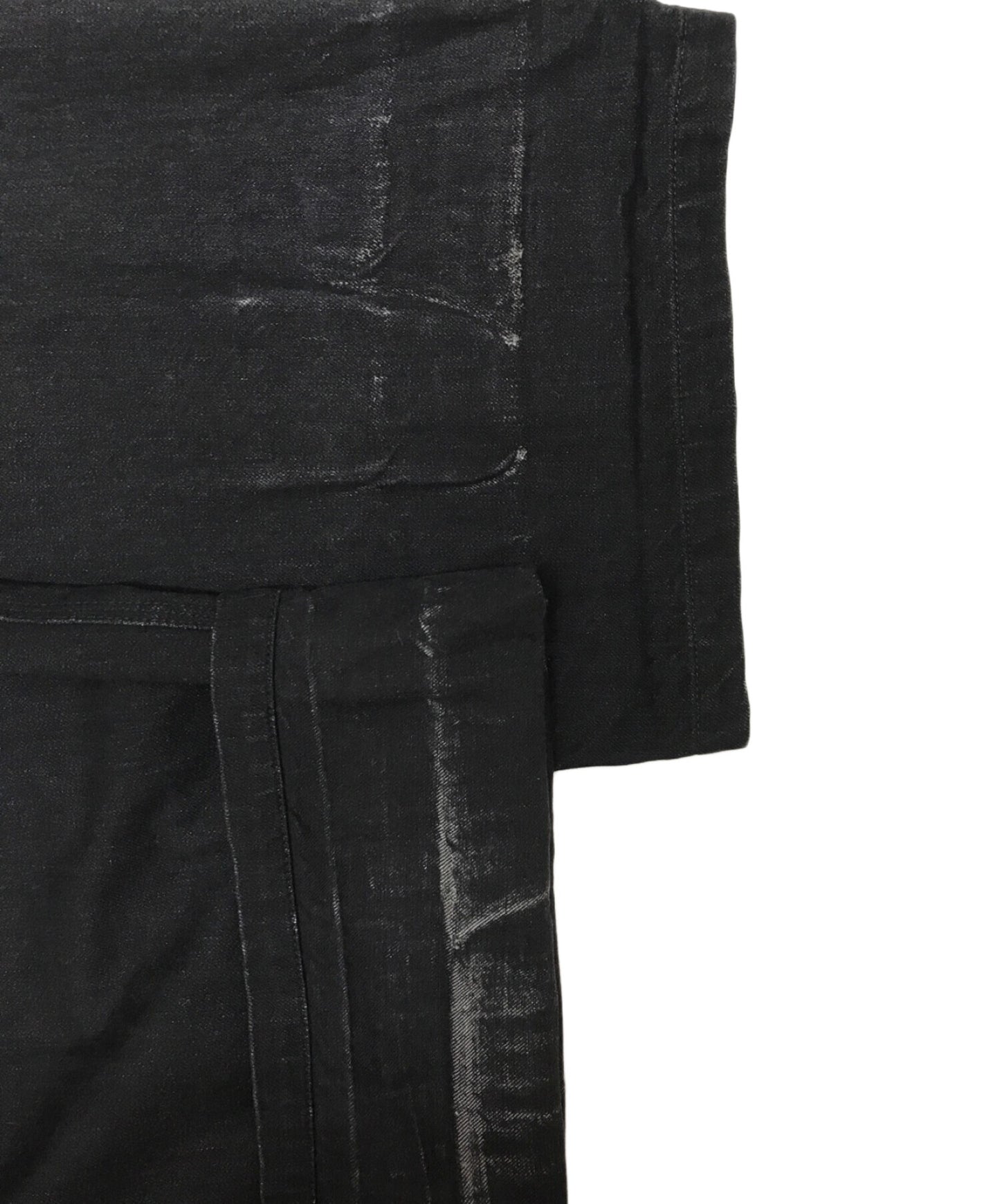 [Pre-owned] BLACK Scandal Yohji Yamamoto BLACK DENIM PAINTER PANTS HE-P95-045