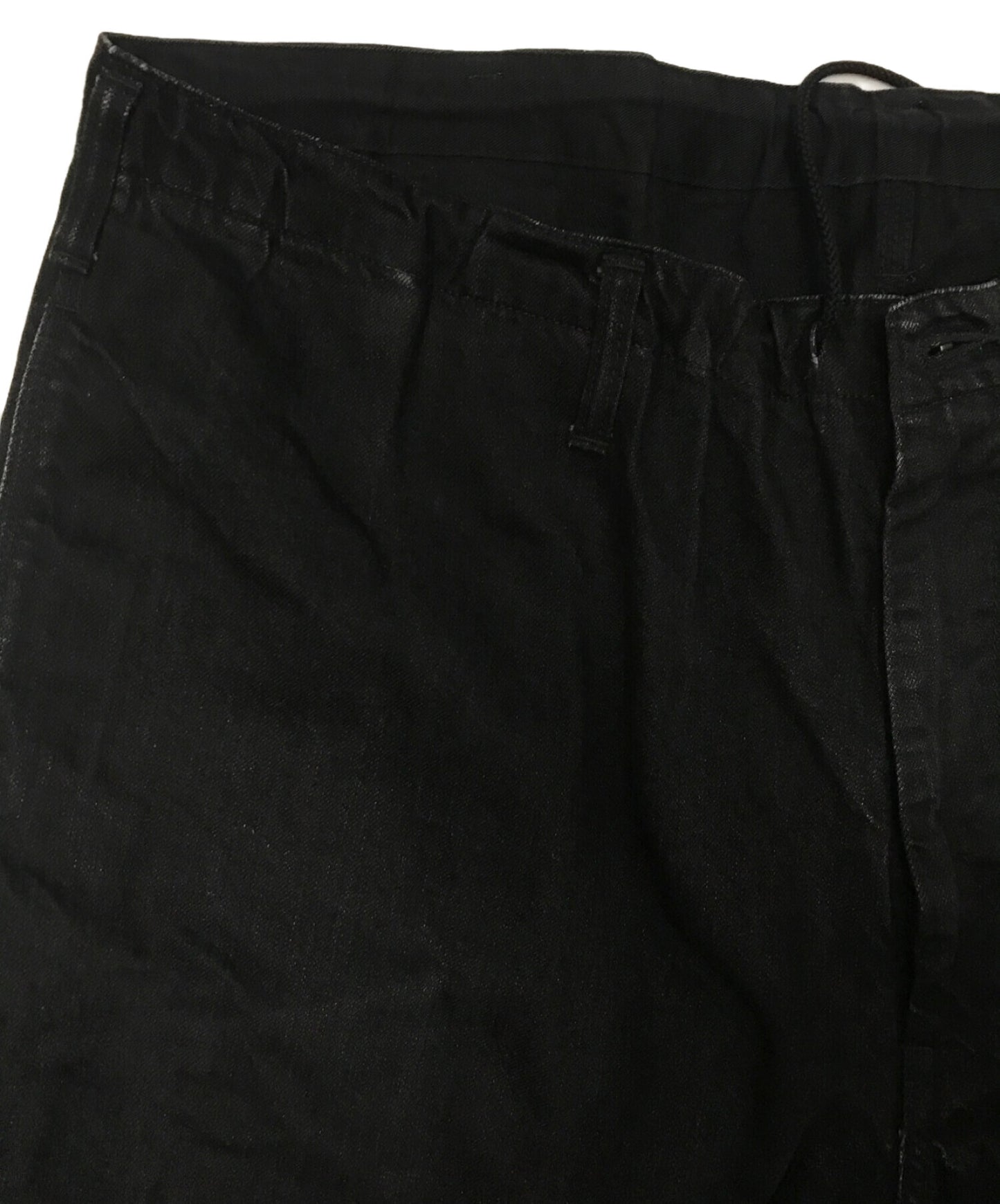 [Pre-owned] BLACK Scandal Yohji Yamamoto BLACK DENIM PAINTER PANTS HE-P95-045