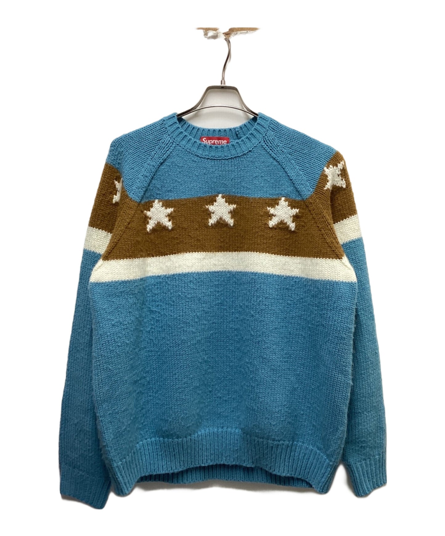 [Pre-owned] SUPREME STARS SWEATER DUSTY BLUE/Star Sweater