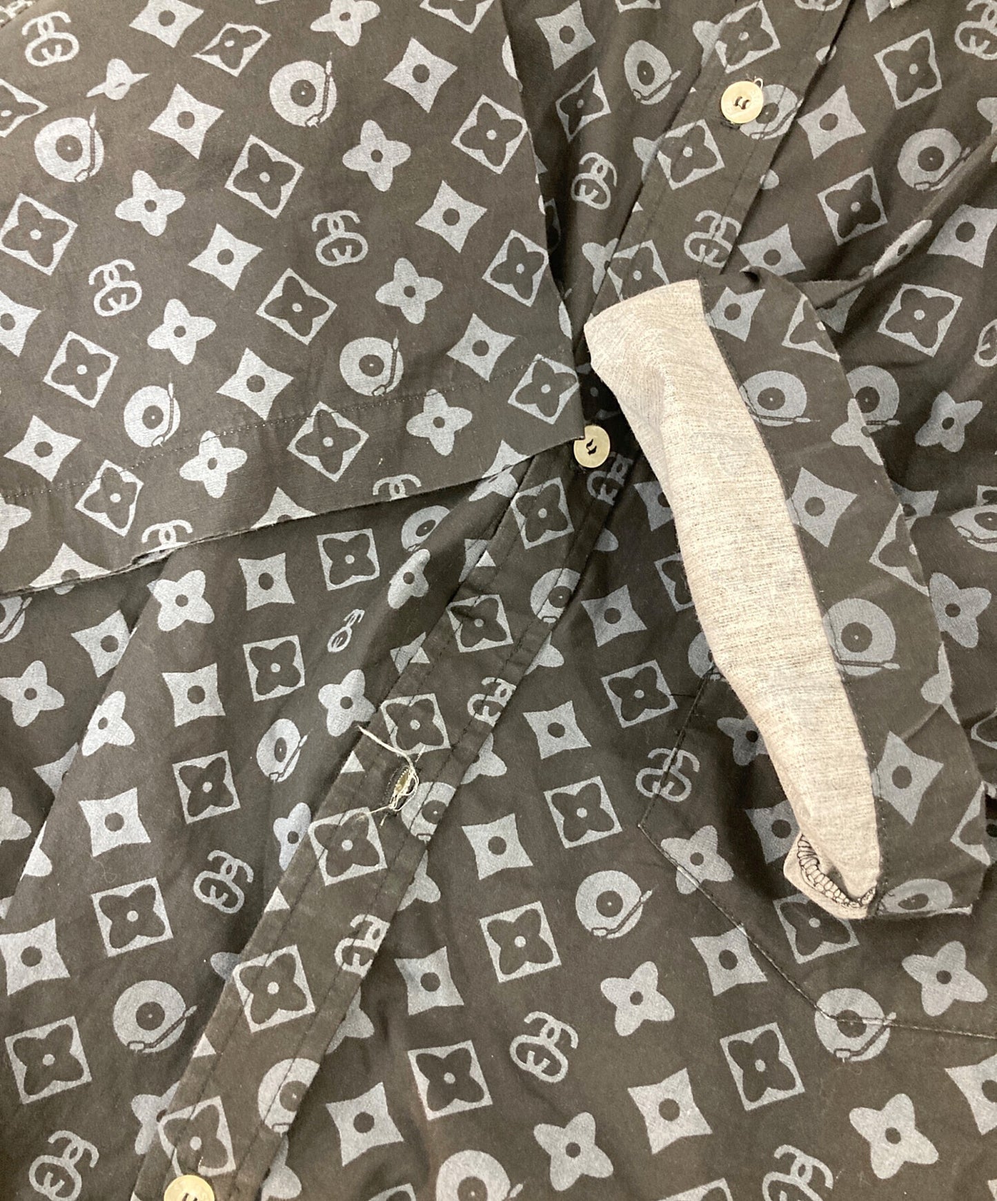 [Pre-owned] stussy monogrammed shirt