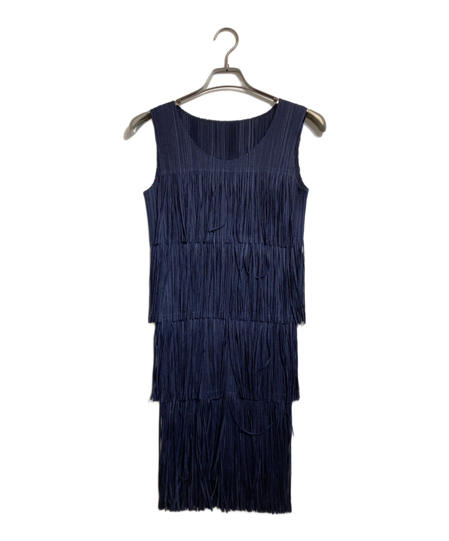 [Pre-owned] PLEATS PLEASE Fringe Gino Sleeve Dress PP21-JH784