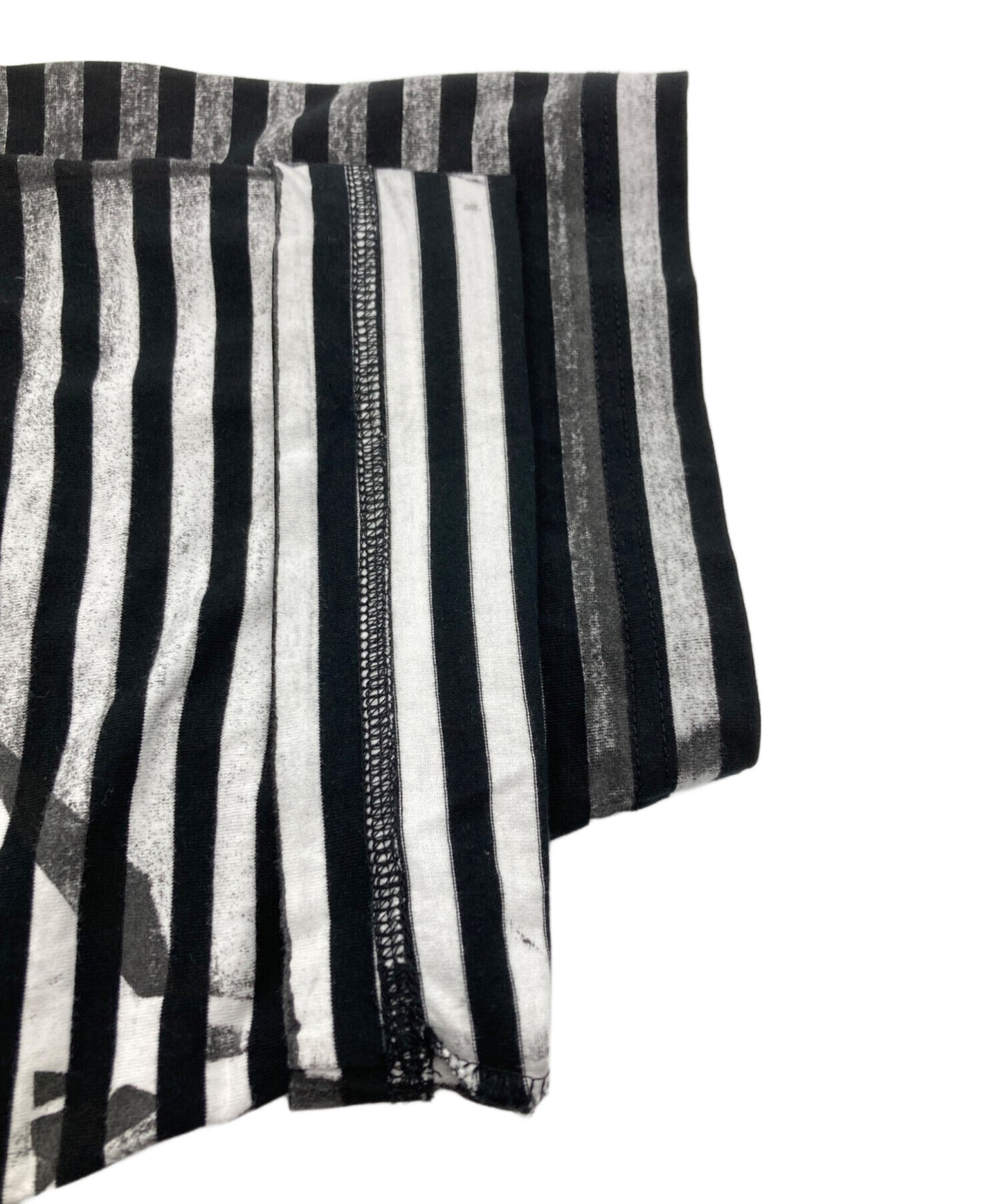 [Pre-owned] Yohji Yamamoto pour homme Short Sleeve Striped T-Shirt with Back Pigment PT HS-T78-088