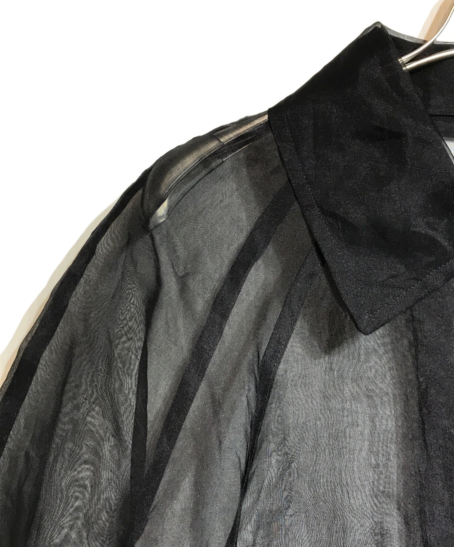 [Pre-owned] UNDERCOVER Silk sheer stainless-steel collar coat/long coat UC1B4306-3