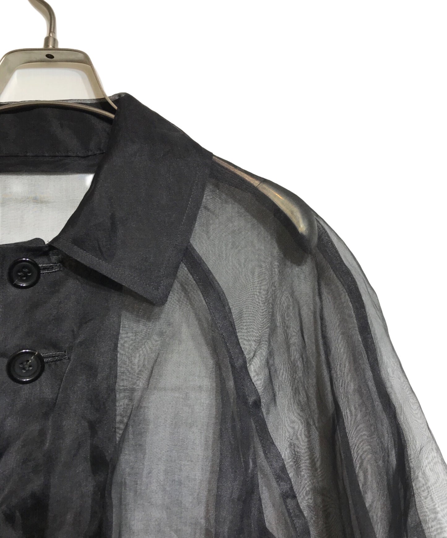 [Pre-owned] UNDERCOVER Silk sheer stainless-steel collar coat/long coat UC1B4306-3