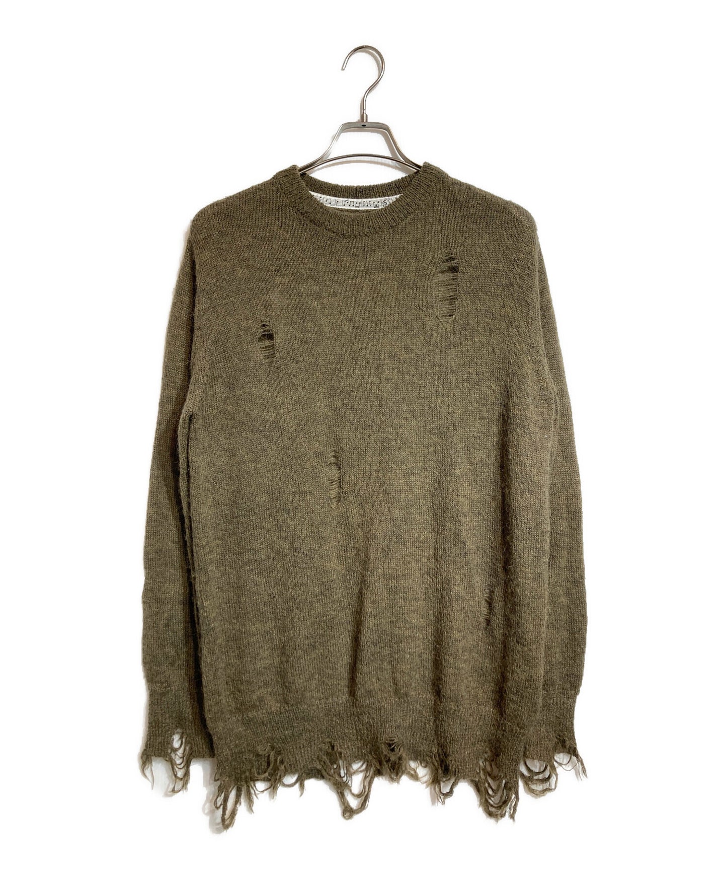 [Pre-owned] NUMBER (N)INE Wool Kid Moheya Damaged Knit 811130003