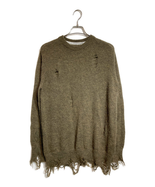 [Pre-owned] NUMBER (N)INE Wool Kid Moheya Damaged Knit 811130003