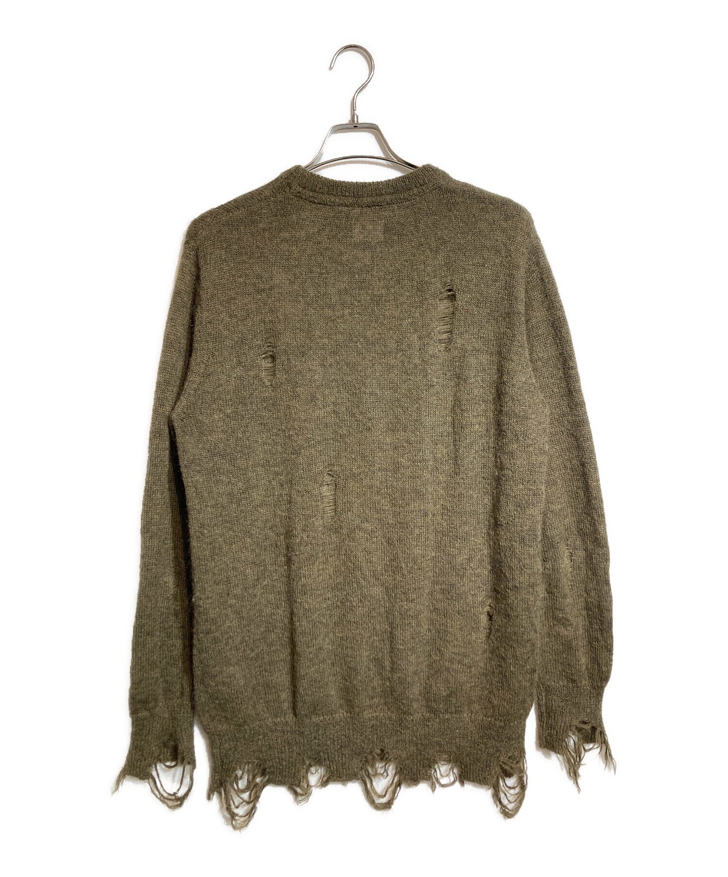 [Pre-owned] NUMBER (N)INE Wool Kid Moheya Damaged Knit 811130003