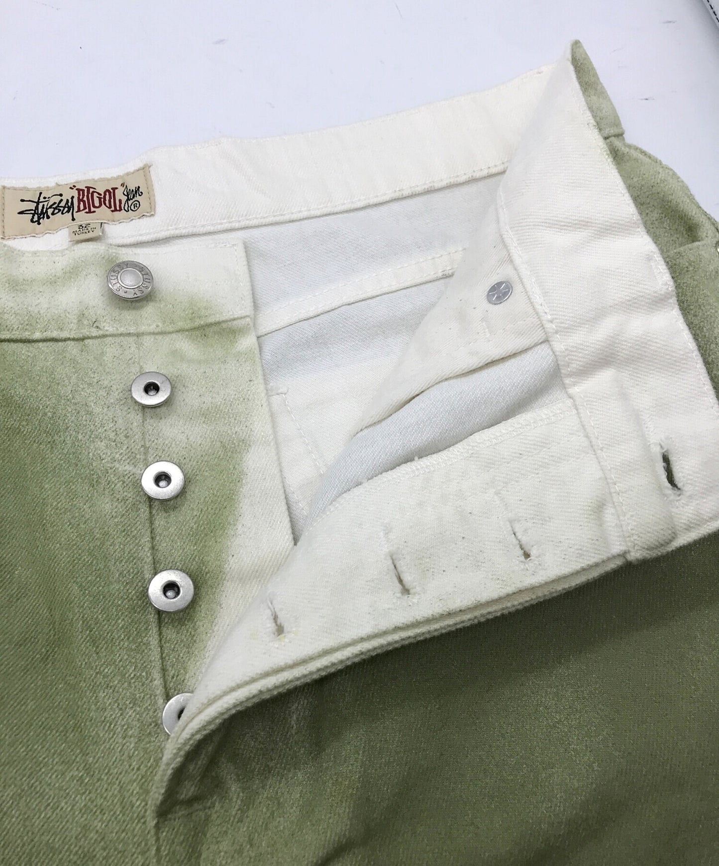 [Pre-owned] stussy Spray Dye Big Ol Jeans 116617