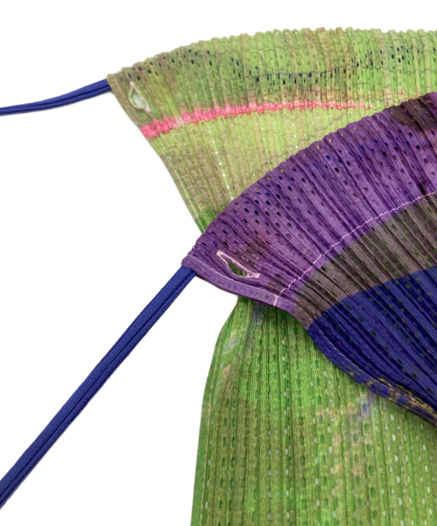 [Pre-owned] PLEATS PLEASE Pleated wrap skirt with all-over pattern PP12-JG618