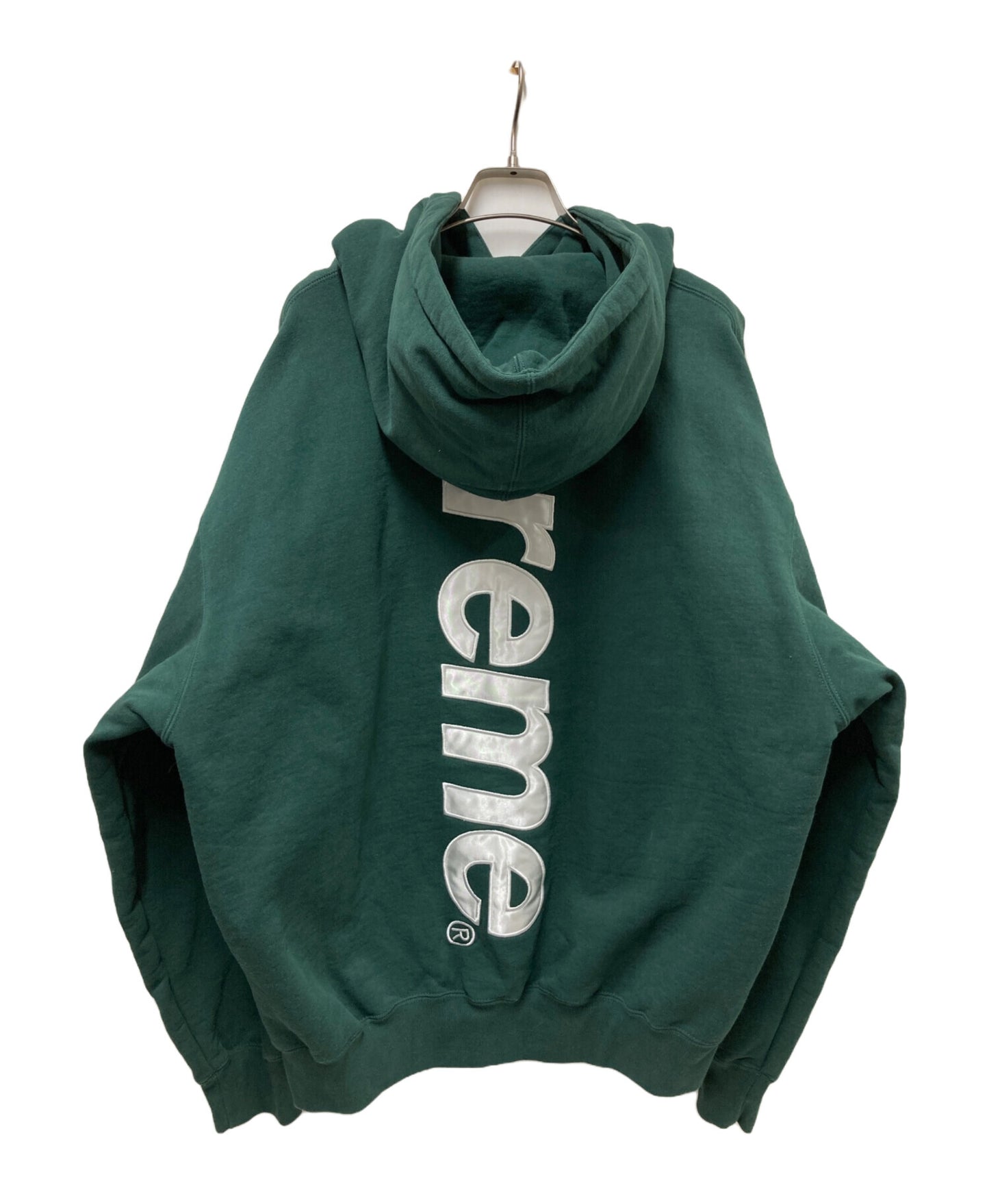 [Pre-owned] SUPREME Satin Applique Hooded Sweatshirt