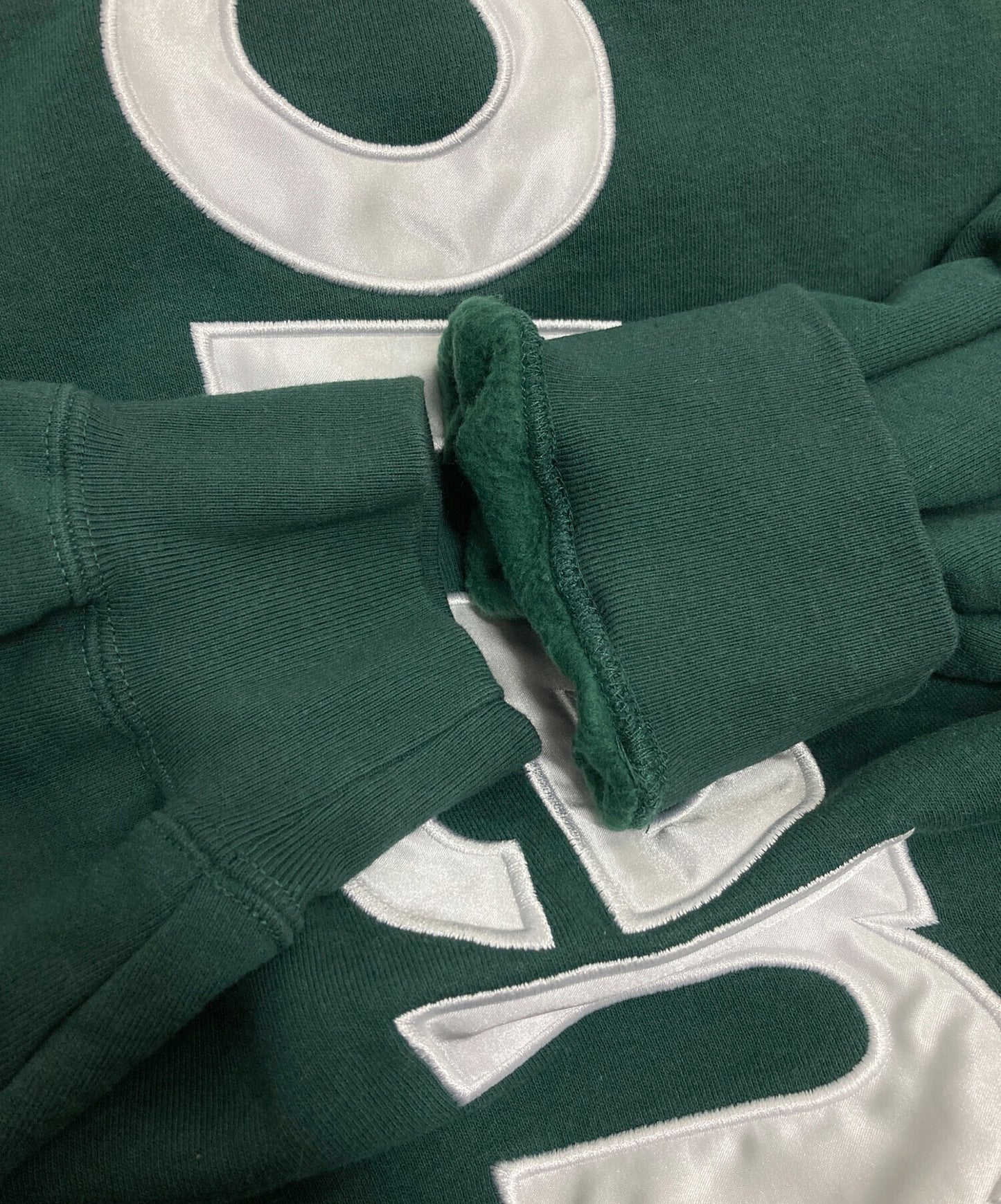 [Pre-owned] SUPREME Satin Applique Hooded Sweatshirt