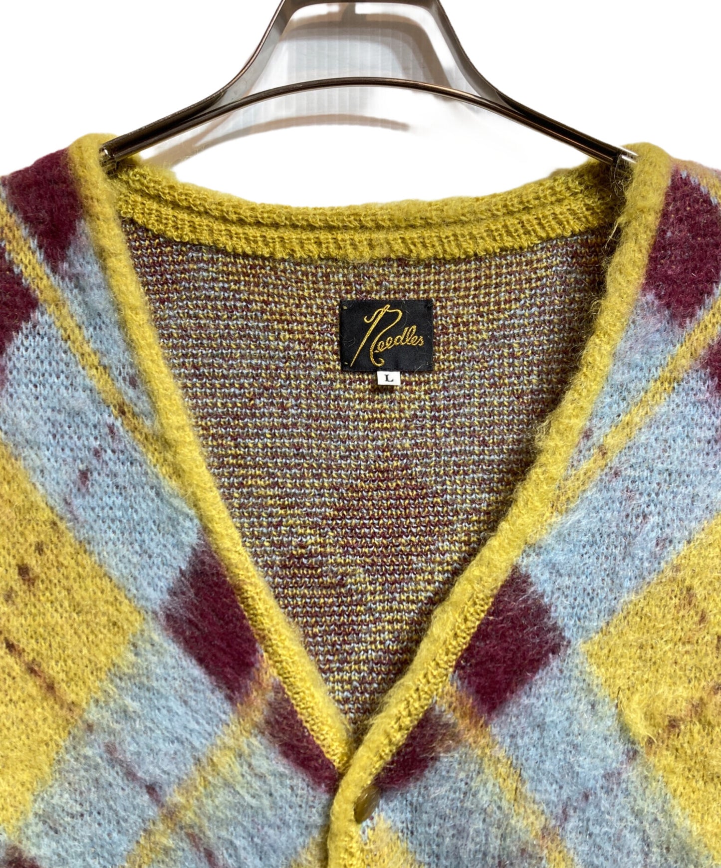 [Pre-owned] Needles MOHAIR CARDIGAN ARGYLE J0256