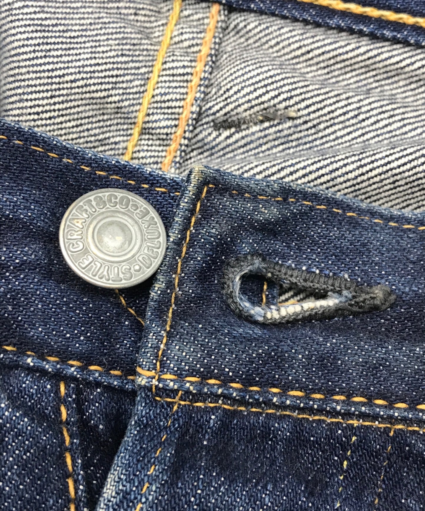 [Pre-owned] EVISU 9001 gull painted denim pants