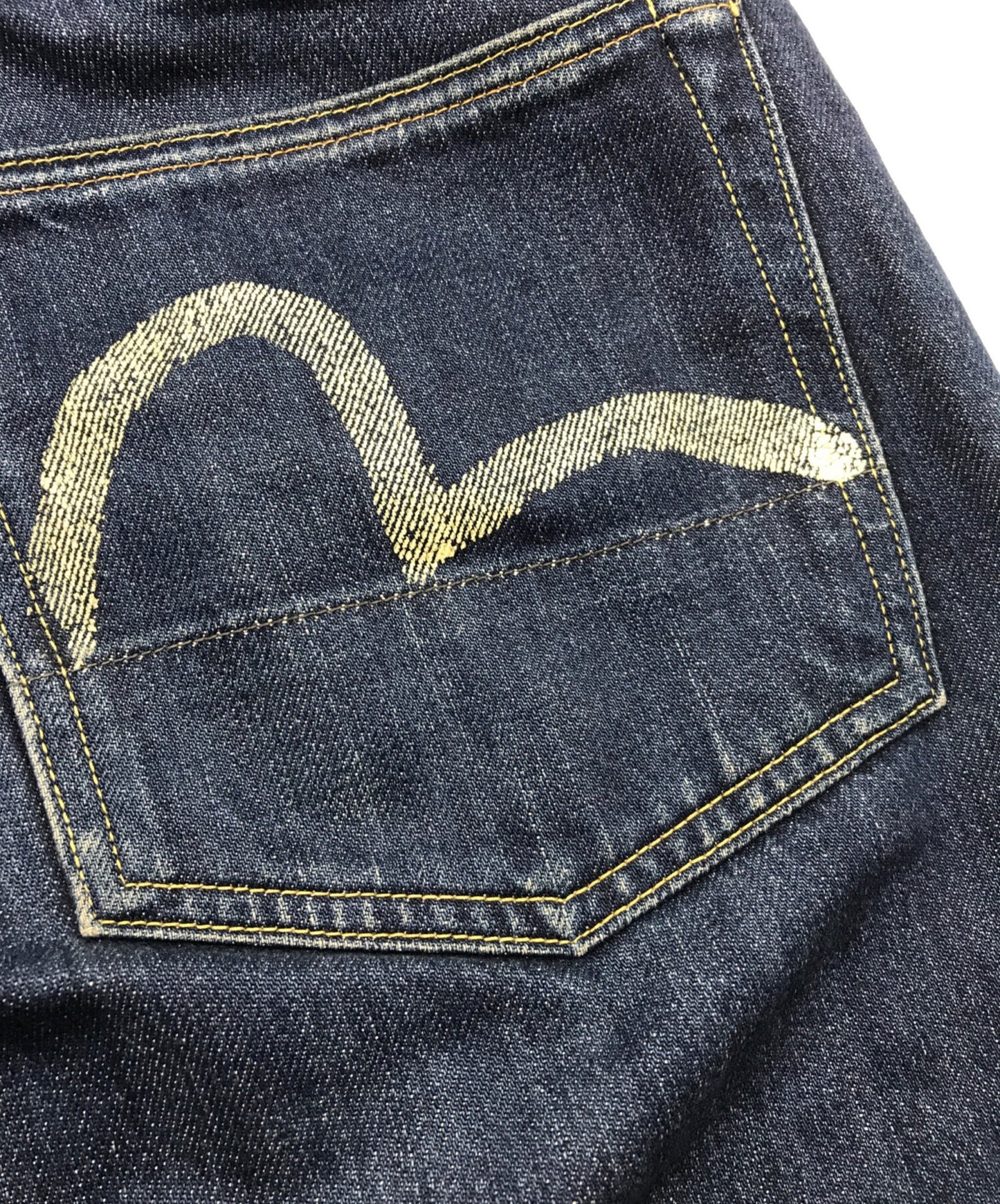 [Pre-owned] EVISU 9001 gull painted denim pants