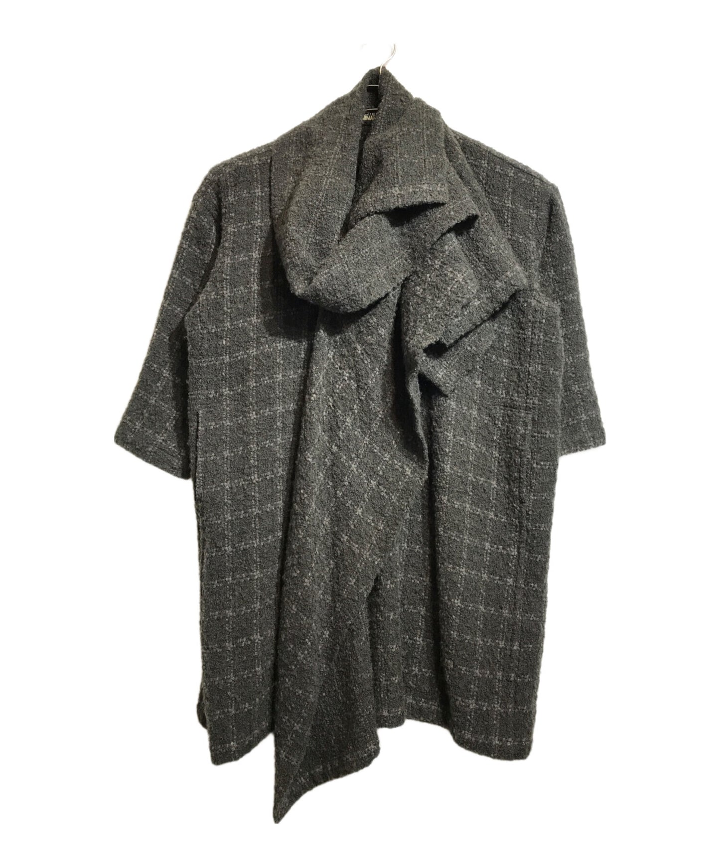 [Pre-owned] ISSEY MIYAKE PERMANENTE tweed wrap coat VG63250