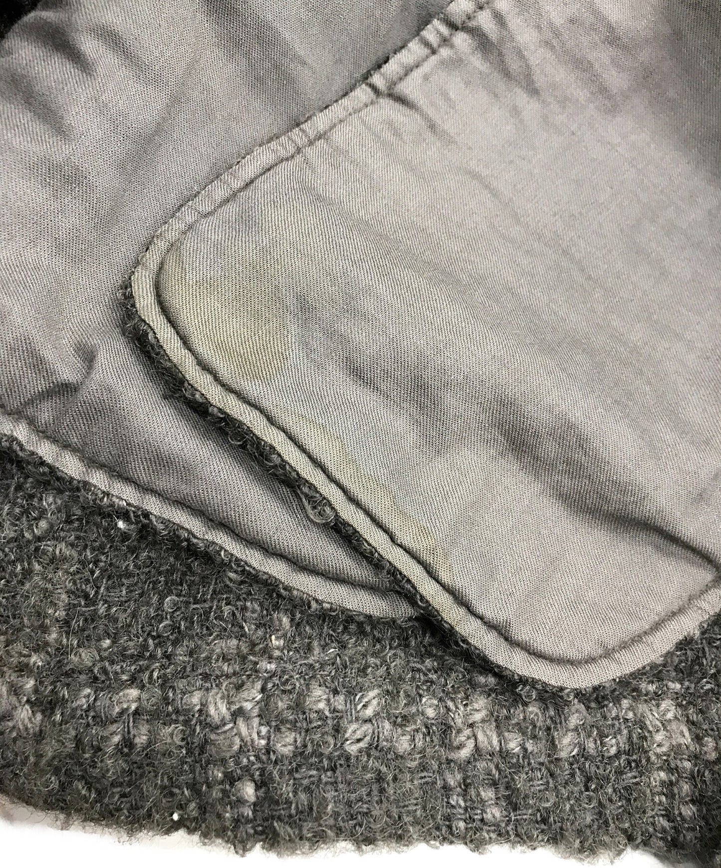 [Pre-owned] ISSEY MIYAKE PERMANENTE tweed wrap coat VG63250