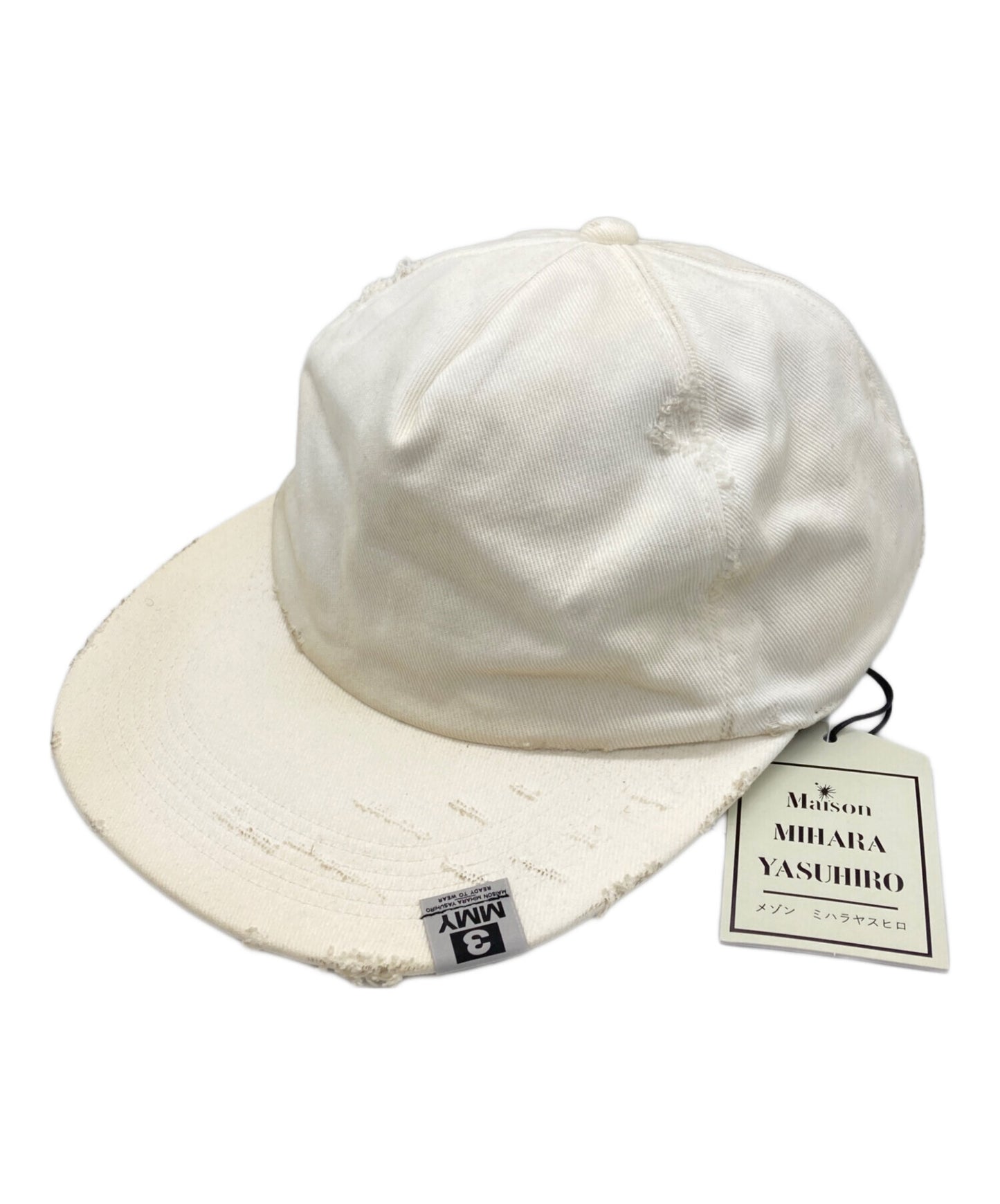 [Pre-owned] MIHARA YASUHIRO Damaged Canvas Big Cap A12AC402-0