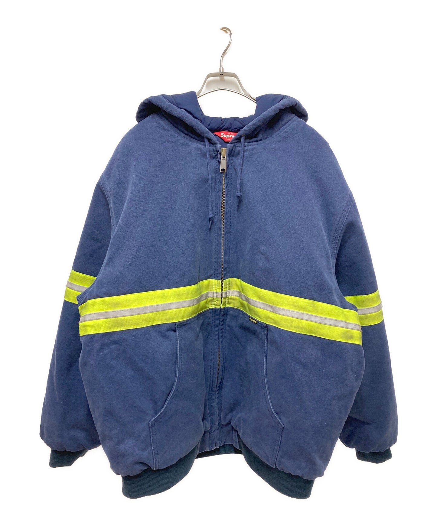 [Pre-owned] SUPREME Reflective Stripe Hooded Work Jacket