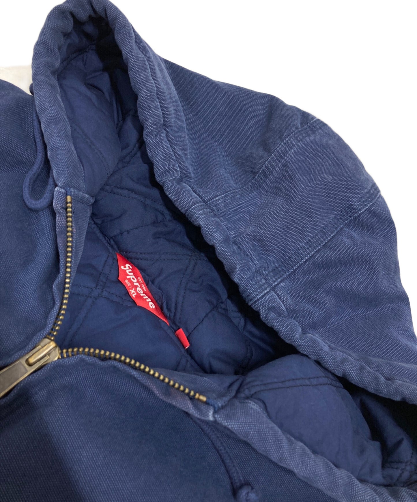 [Pre-owned] SUPREME Reflective Stripe Hooded Work Jacket