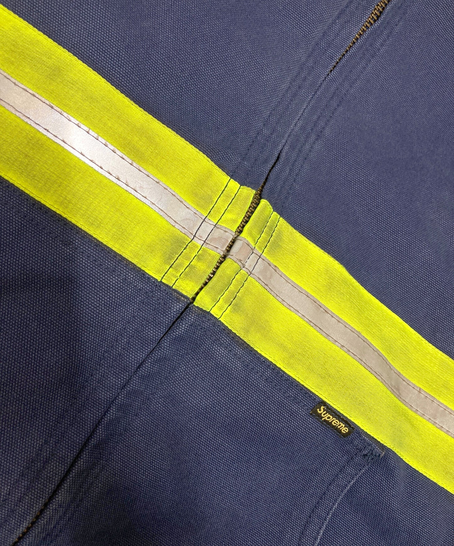[Pre-owned] SUPREME Reflective Stripe Hooded Work Jacket