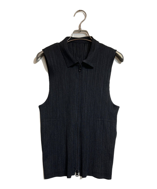 [Pre-owned] PLEATS PLEASE Double Zip Pleated Vest PP04-JE384