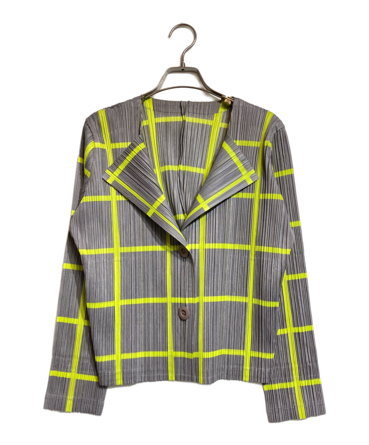 [Pre-owned] PLEATS PLEASE 1B Pleated Check Jacket PP61-JD412
