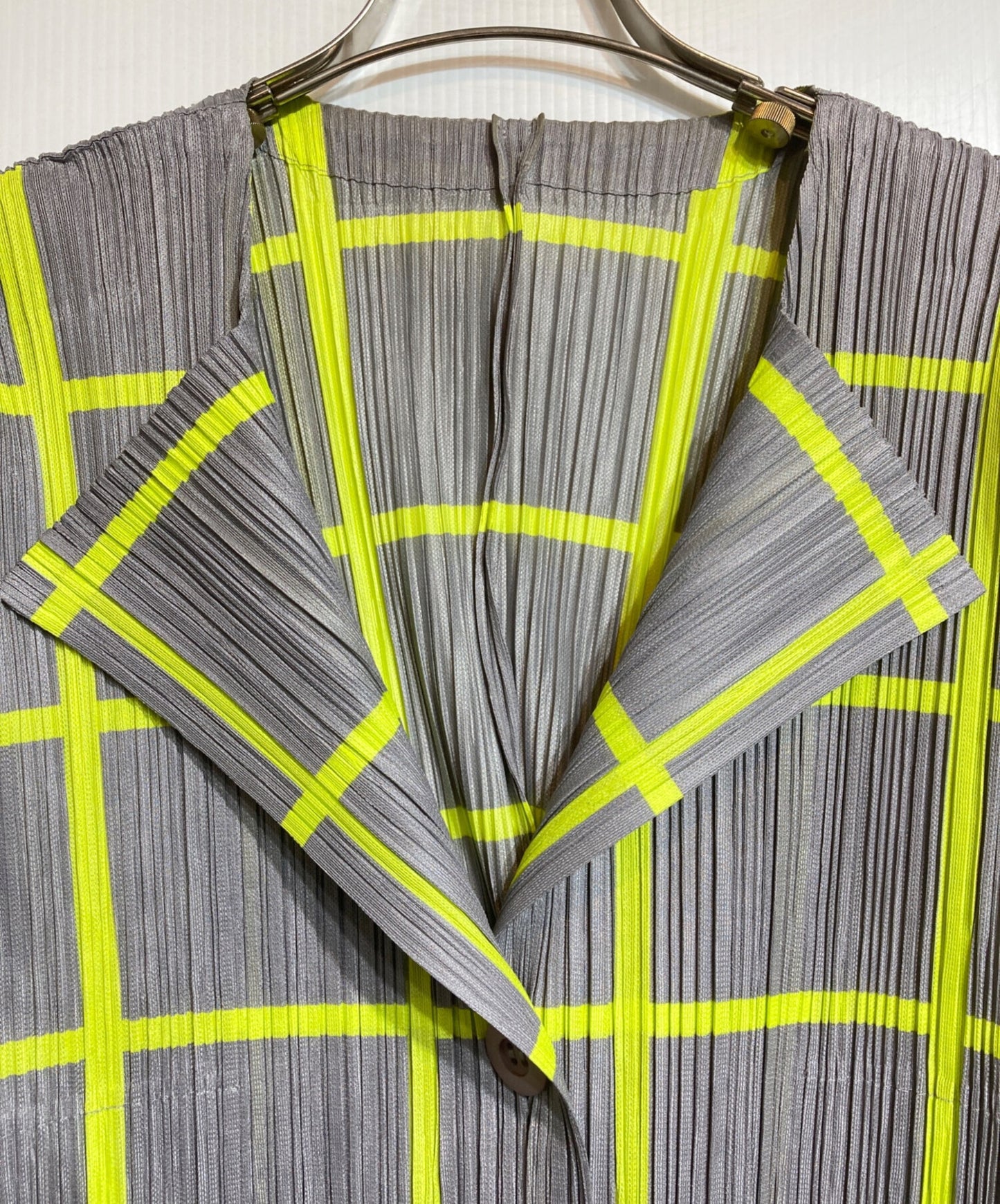 [Pre-owned] PLEATS PLEASE 1B Pleated Check Jacket PP61-JD412