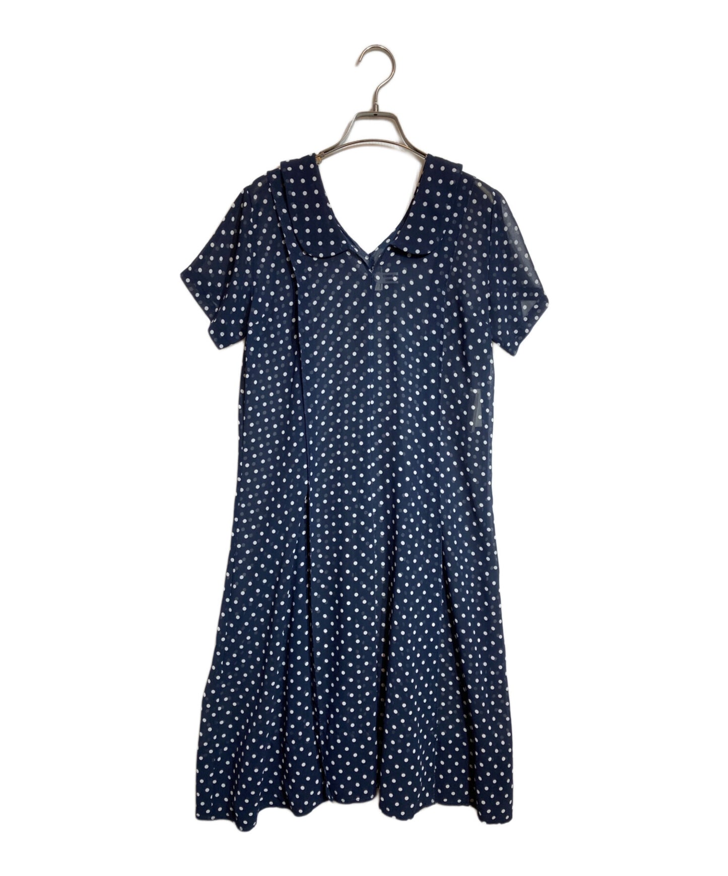 [Pre-owned] COMME des GARCONS COMME des GARCONS Round Collar Sheer Dot Dress RA-O003