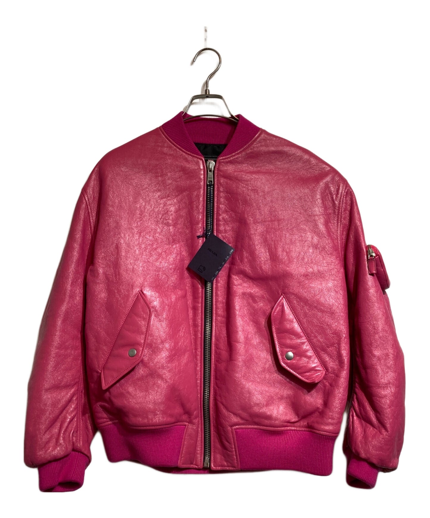 [Pre-owned] PRADA Nappa Leather Bomber Jacket 58A079
