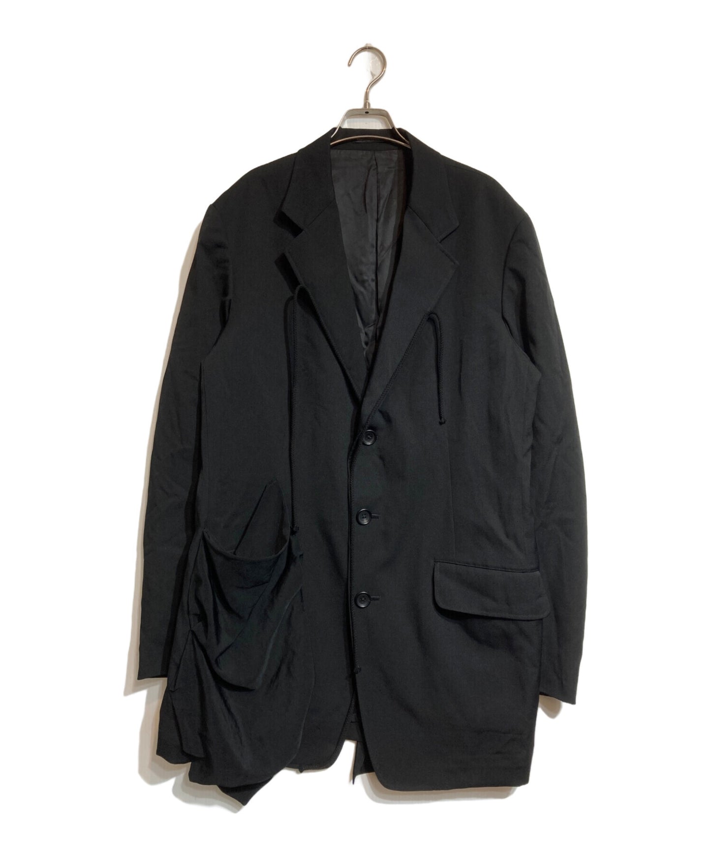 [Pre-owned] Yohji Yamamoto pour homme WOOL GABARDINE LEFT SIDE DRAPED JACKET HJ-J59-100