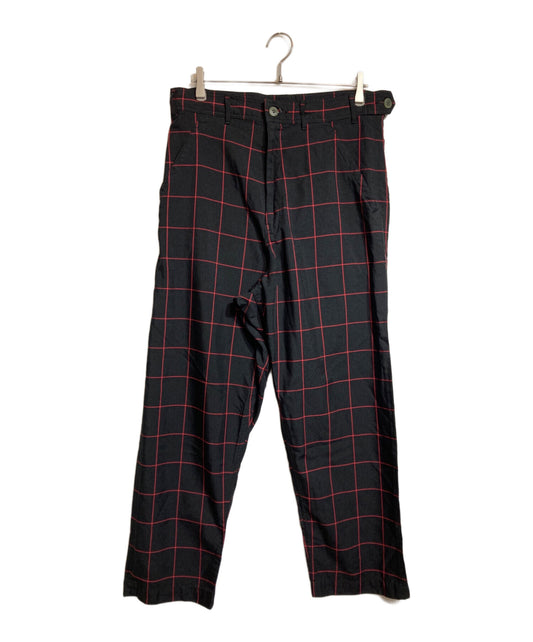 [Pre-owned] BLACK COMME des GARCONS Check Poly Wide Pants 1L-P004
