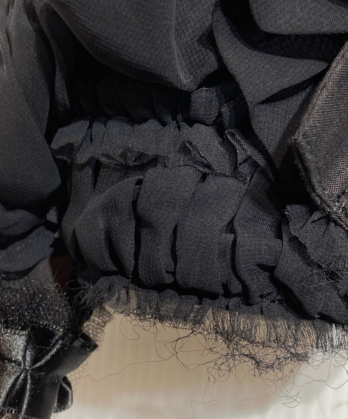 [Pre-owned] COMME des GARCONS Tulle and ribbon ruffle top GK-B020