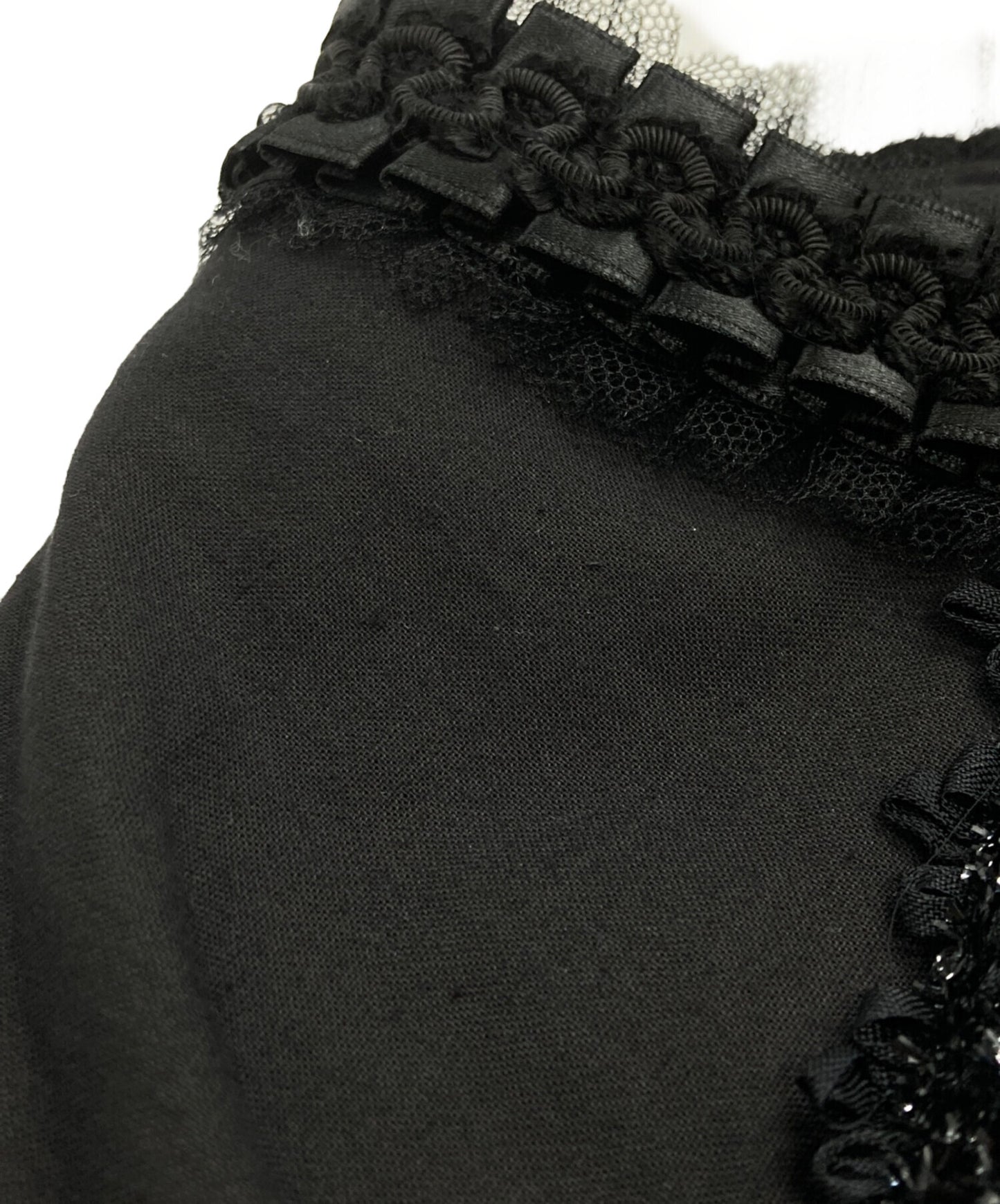[Pre-owned] COMME des GARCONS Tulle and ribbon ruffle top GK-B020