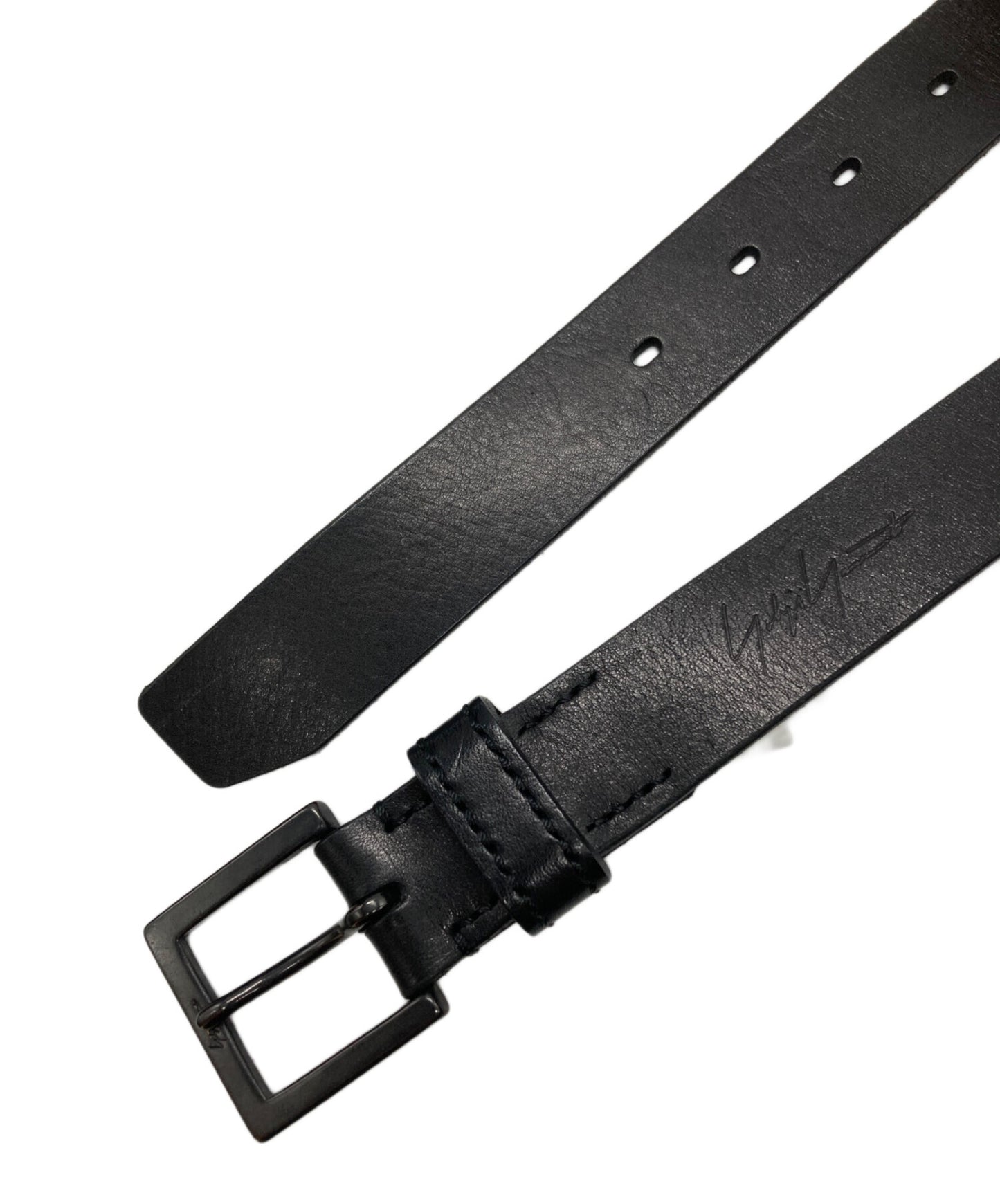 [Pre-owned] Yohji Yamamoto pour homme MAT SOFT OIL 30MM PLAIN BELT HE-F01-766