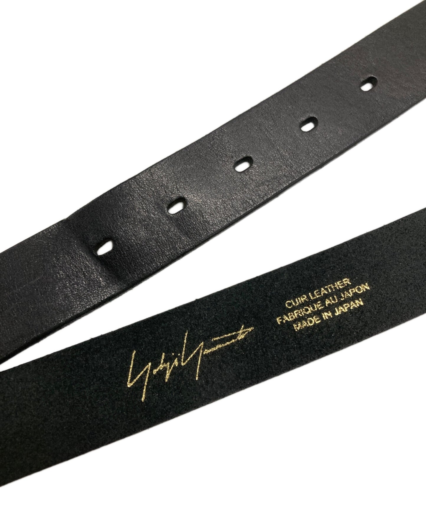 [Pre-owned] Yohji Yamamoto pour homme MAT SOFT OIL 30MM PLAIN BELT HE-F01-766