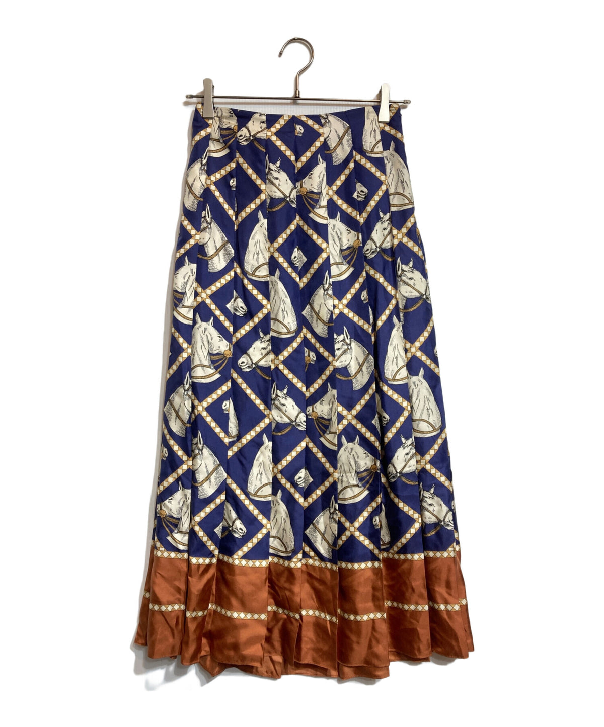 [Pre-owned] GUCCI Horse print pleated skirt / Horse print / Long skirt 721477 ZAK88