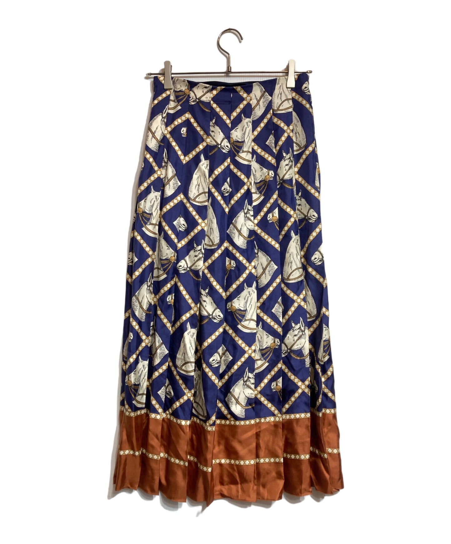 [Pre-owned] GUCCI Horse print pleated skirt / Horse print / Long skirt 721477 ZAK88