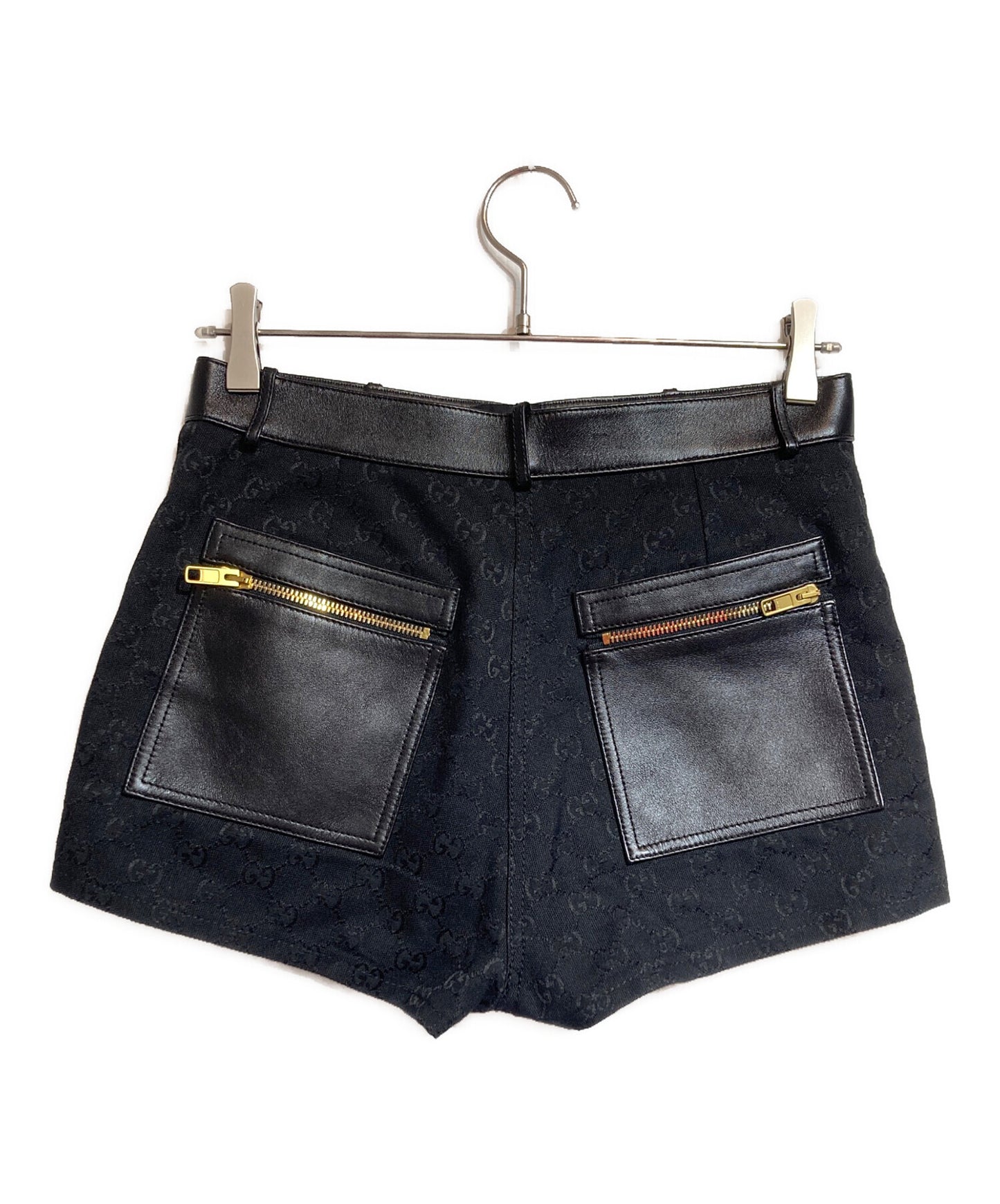 [Pre-owned] GUCCI GG Canvas Leather Switched Shorts 681154 Z8BDJ
