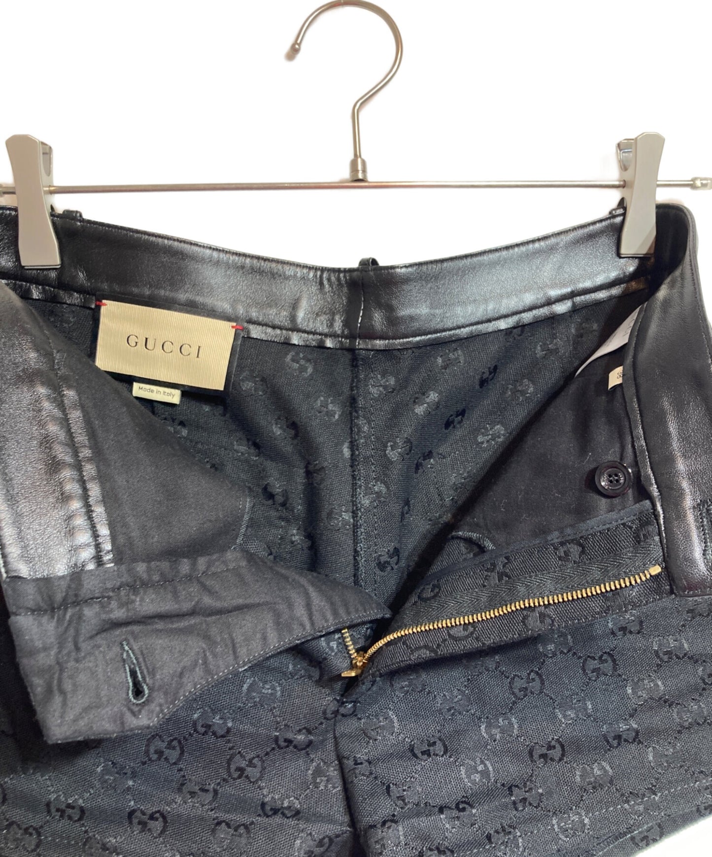 [Pre-owned] GUCCI GG Canvas Leather Switched Shorts 681154 Z8BDJ