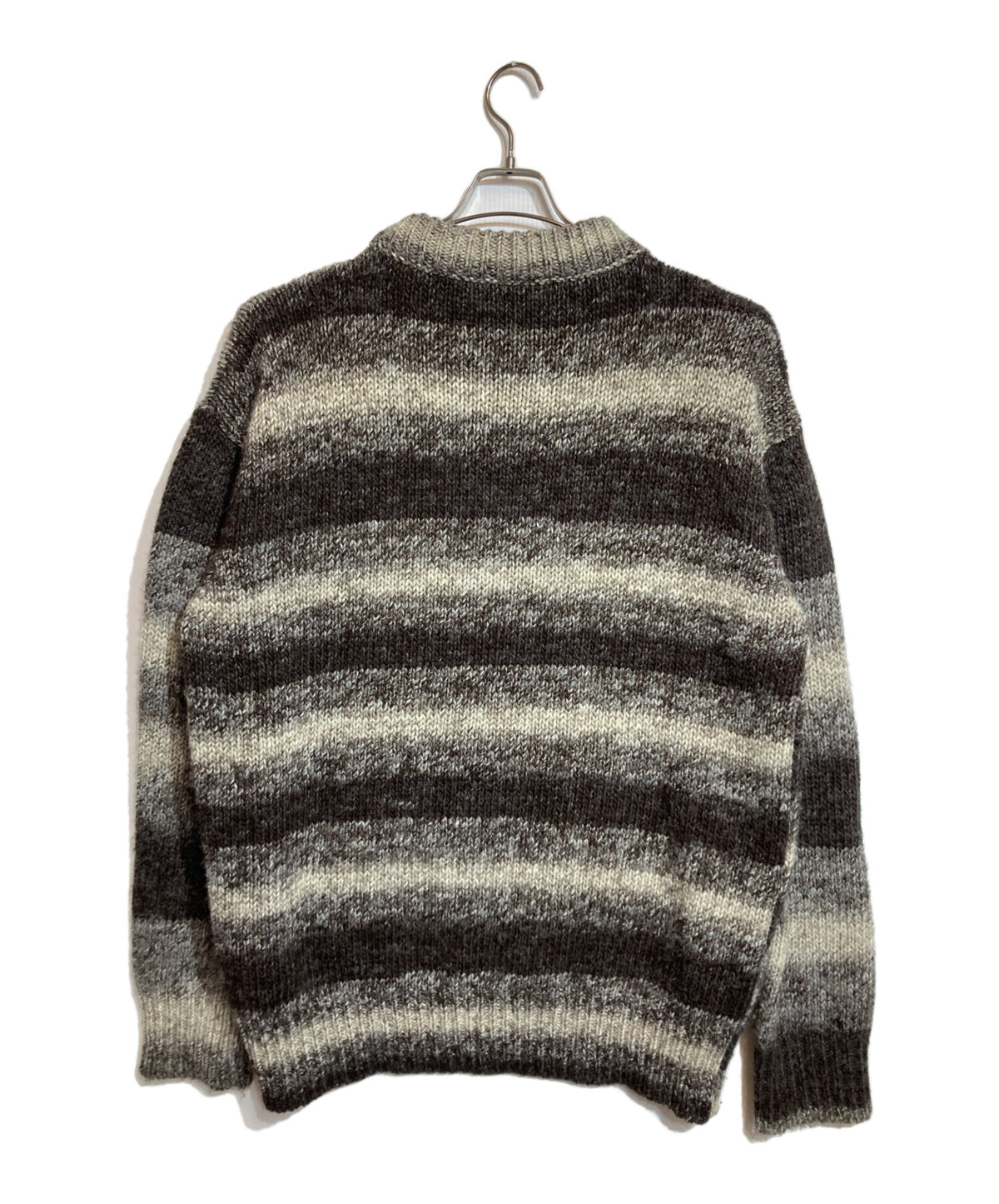 [Pre-owned] RAF SIMONS Striped Roundneck Sweater With Polaroids