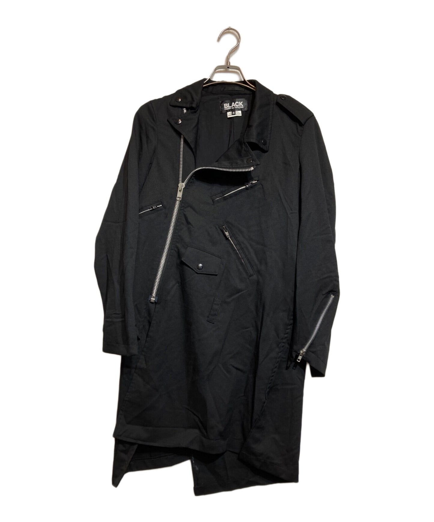 [Pre-owned] BLACK COMME des GARCONS Twist Design Wool Gaber Riders Coat 1Q-J003