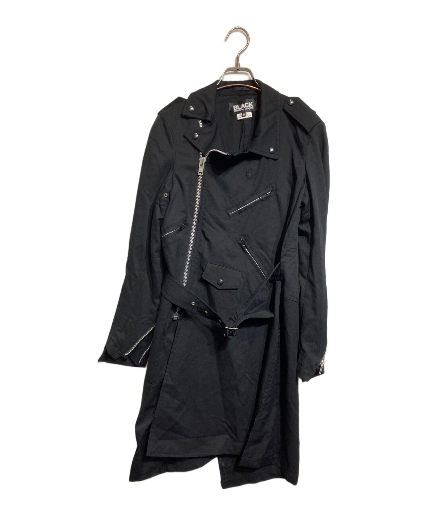 [Pre-owned] BLACK COMME des GARCONS Twist Design Wool Gaber Riders Coat 1Q-J003