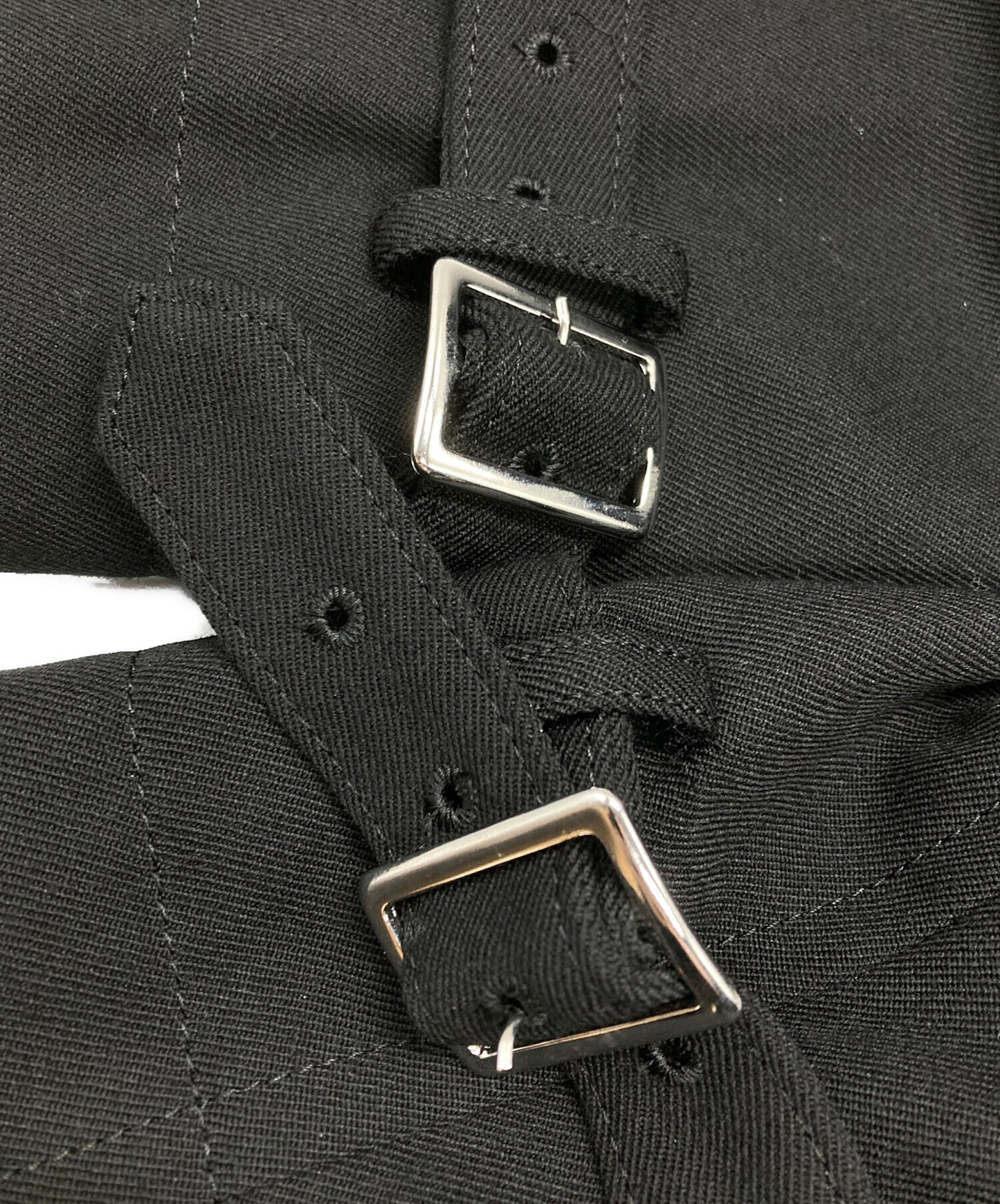 [Pre-owned] COMME des GARCONS HOMME PLUS Fur-trimmed collarless trench coat PL-C005