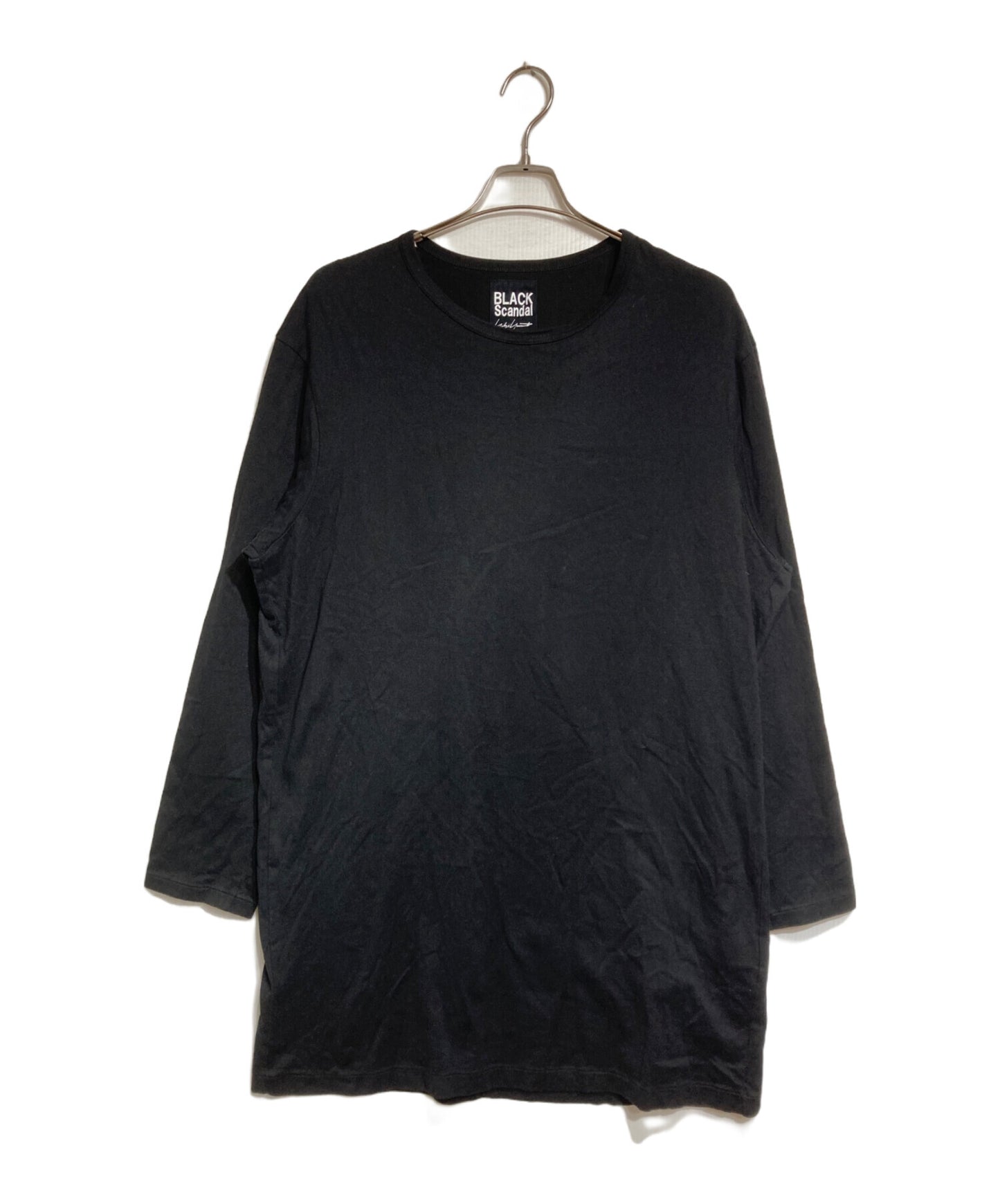 [Pre-owned] BLACK Scandal Yohji Yamamoto Reverse Logo Back-Print T-Shirt HC-T79-988