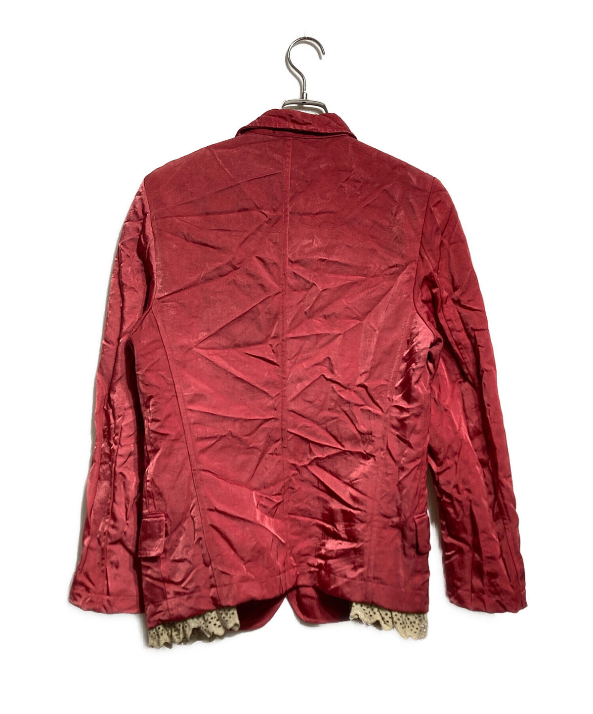 [Pre-owned] COMME des GARCONS HOMME PLUS Nylon Twill Tailored Jacket with Lace Frill Lining/Nylon Twill Tailored Jacket PJ-10013M