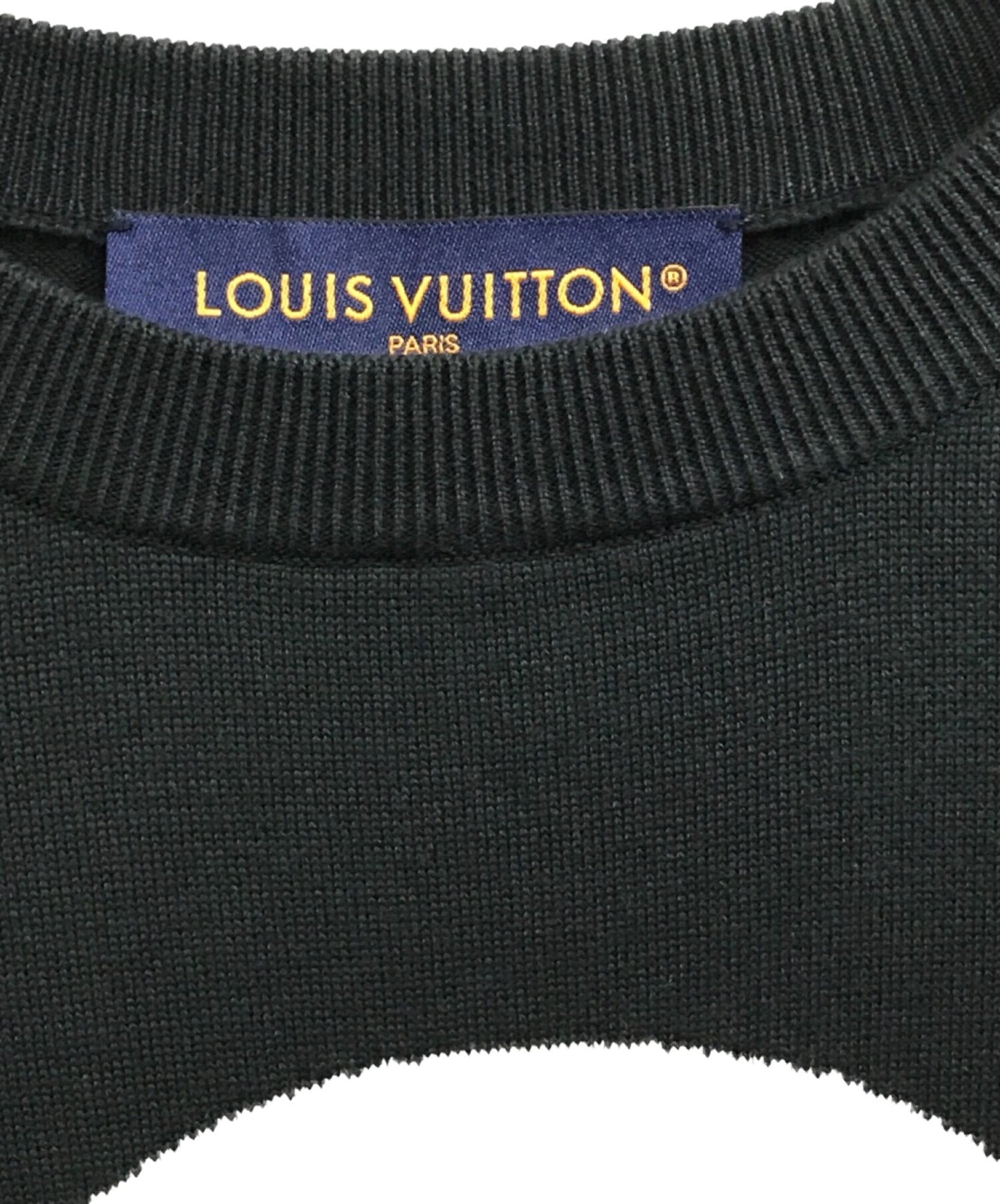 [Pre-owned] LOUIS VUITTON Short Sleeve Cotton Intarsia Crew Neck 1ABY15