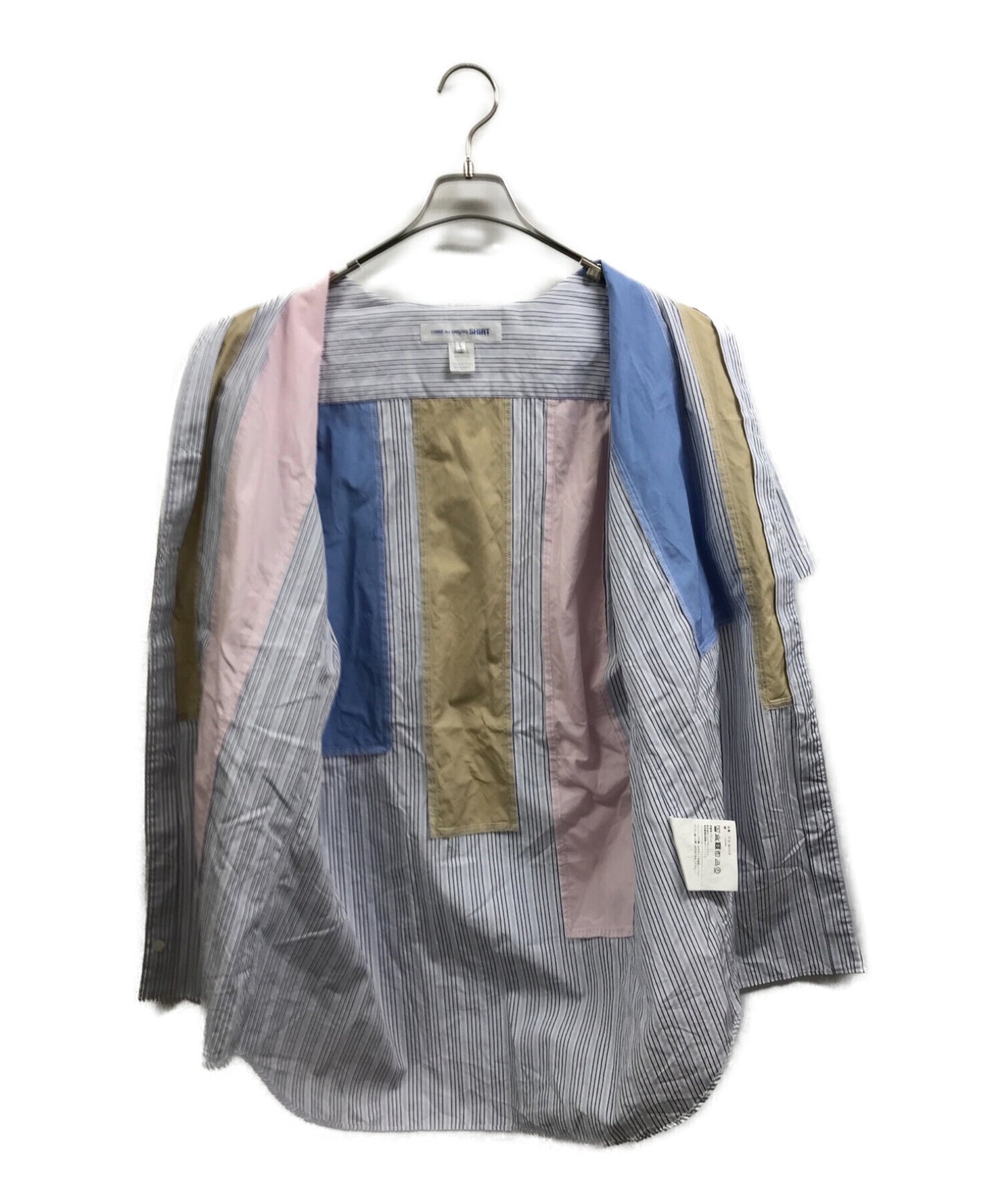 [Pre-owned] COMME des GARCONS SHIRT Multicolor panel stripe shirt FG-B069
